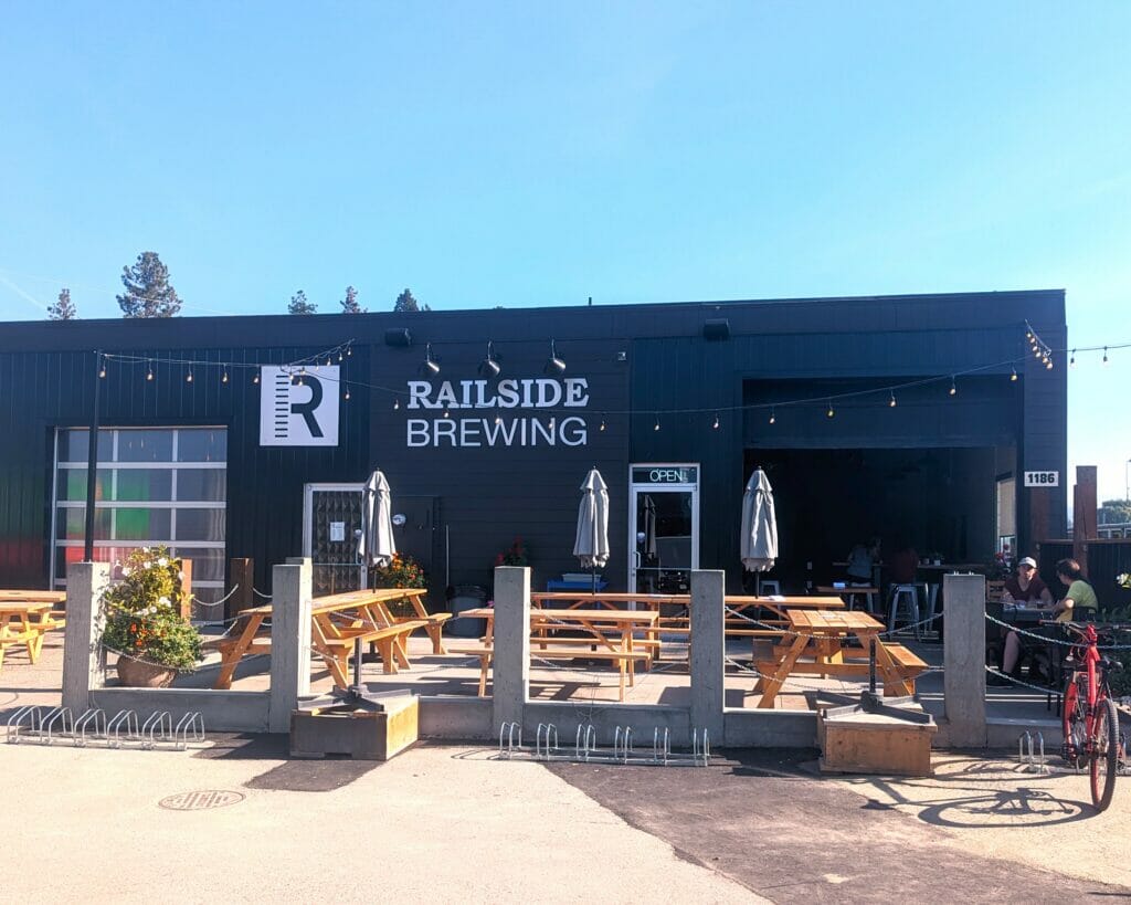 Kelowna Brewery Railside Brewing is located on the Railtrail!