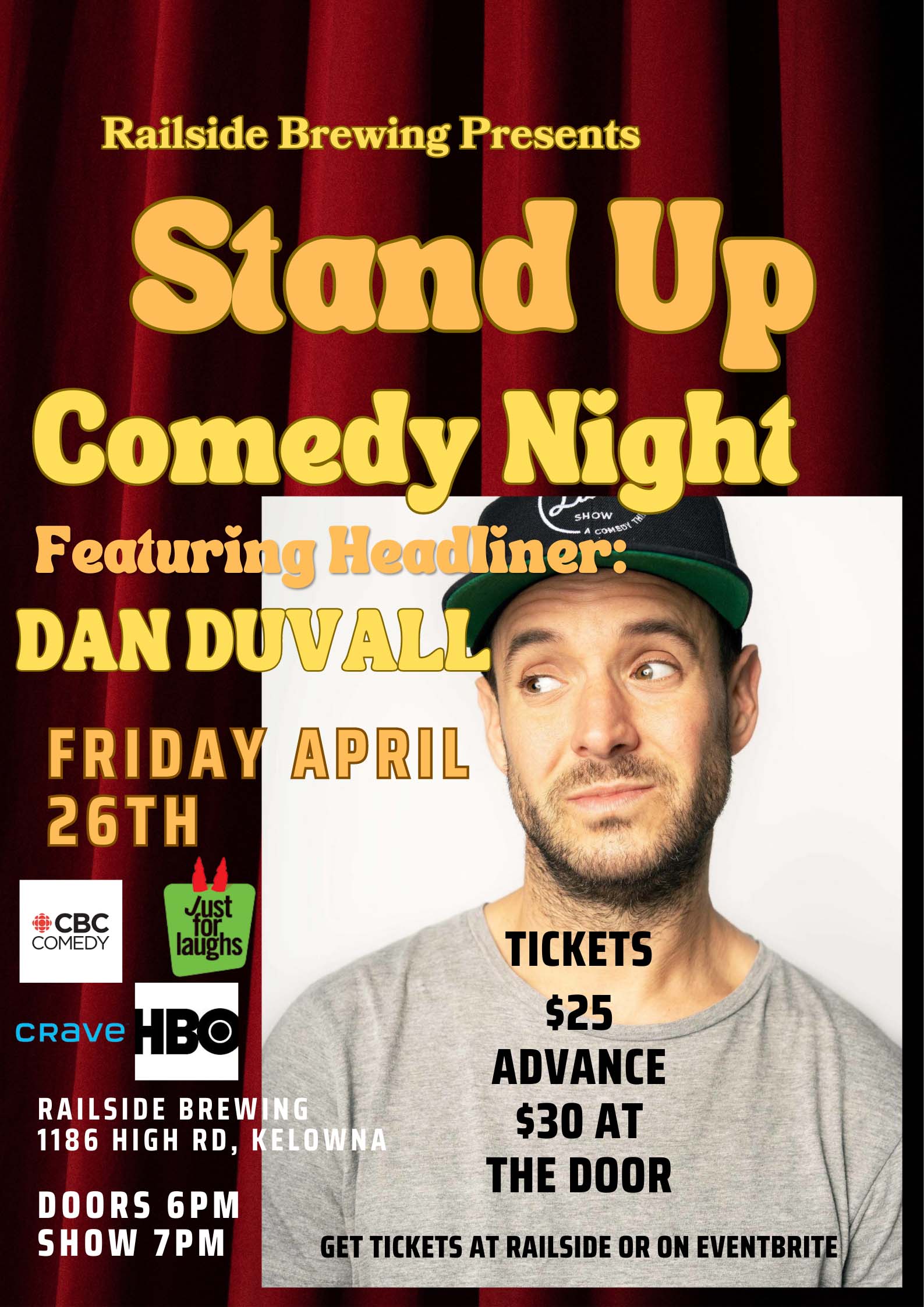 Railside Dan Duvall Comedy show Poster