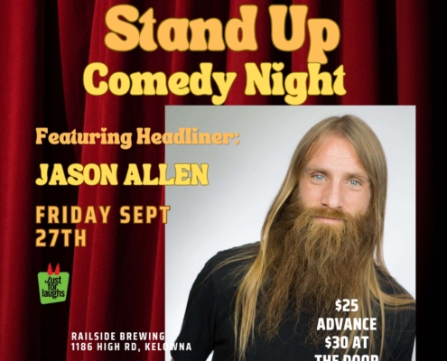 railside stand up comedy in kelowna jason allen september 2024