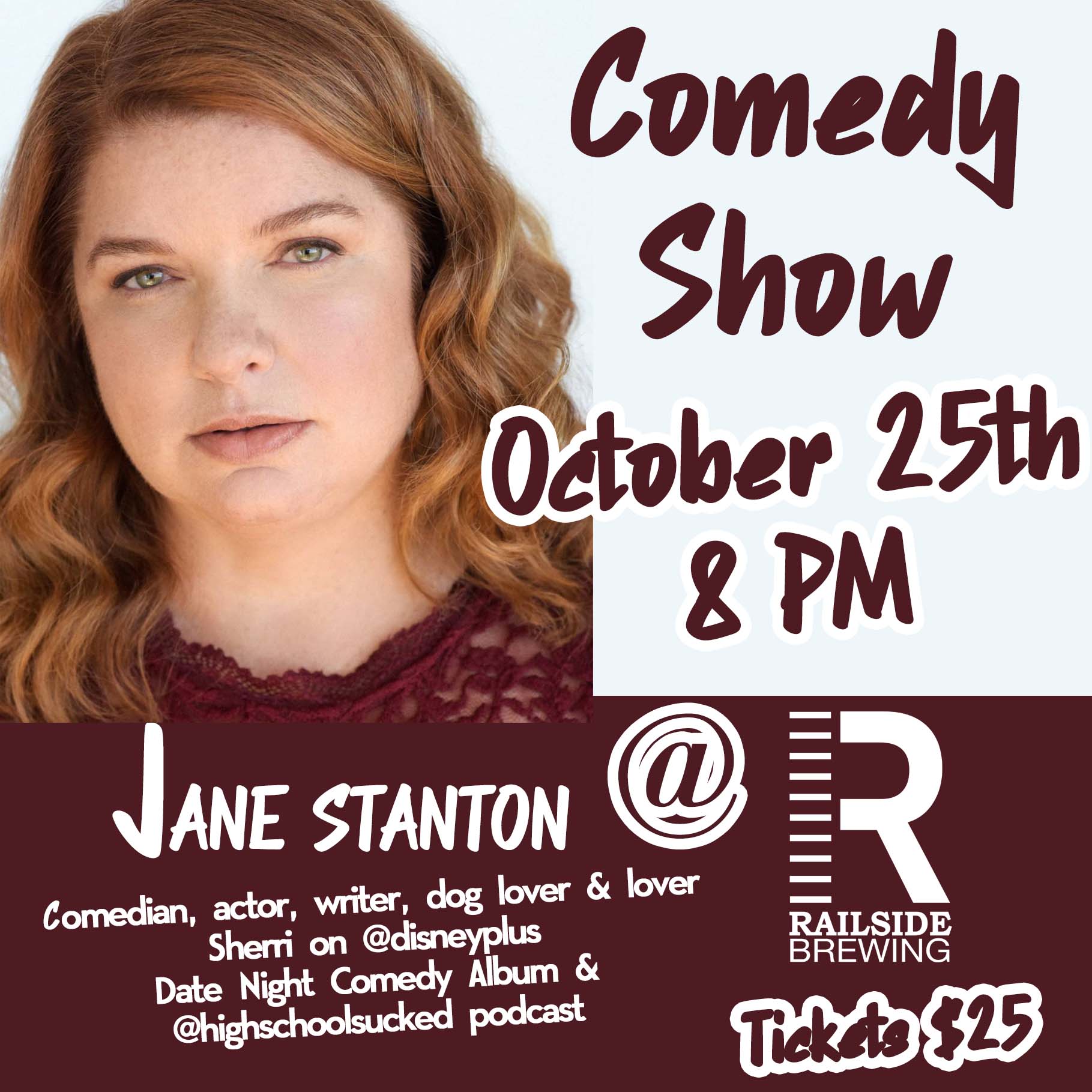 jane stanton comedy show in kelowna at railside brewing