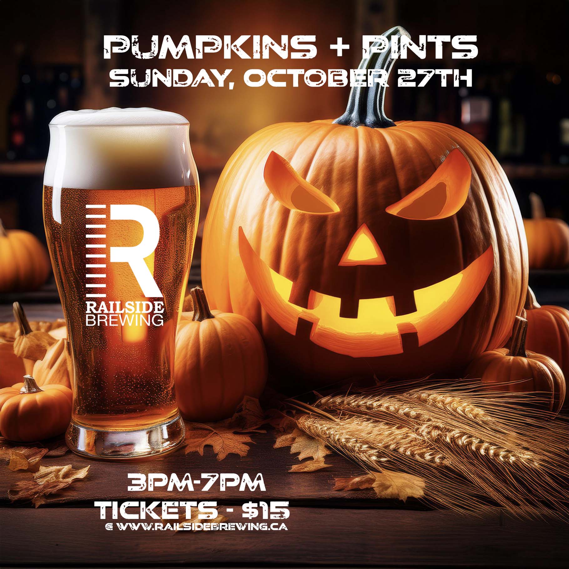 pumpkins and pints october 27 railside brewing