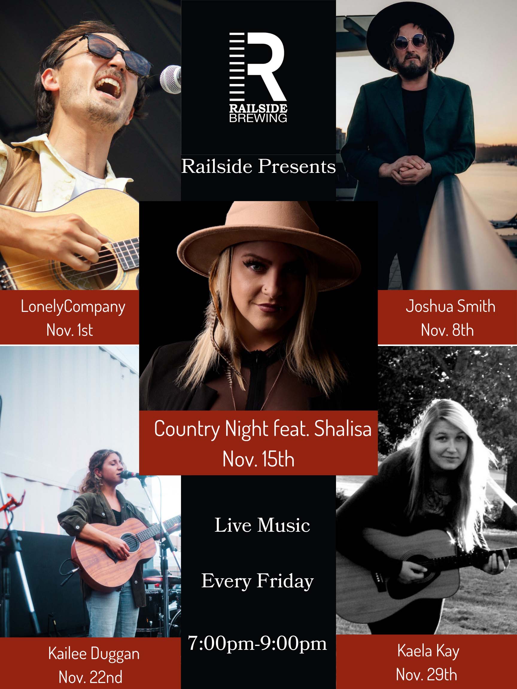 november live music in kelowna at railside brewing