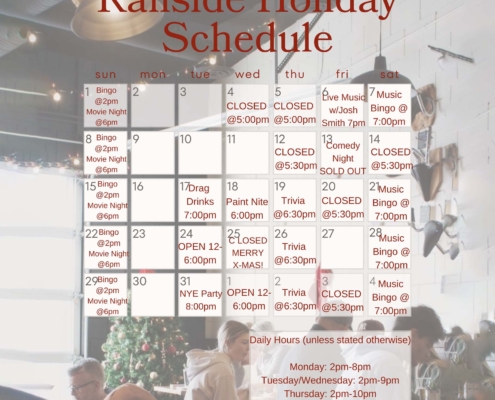 railside brewing holiday hours and events