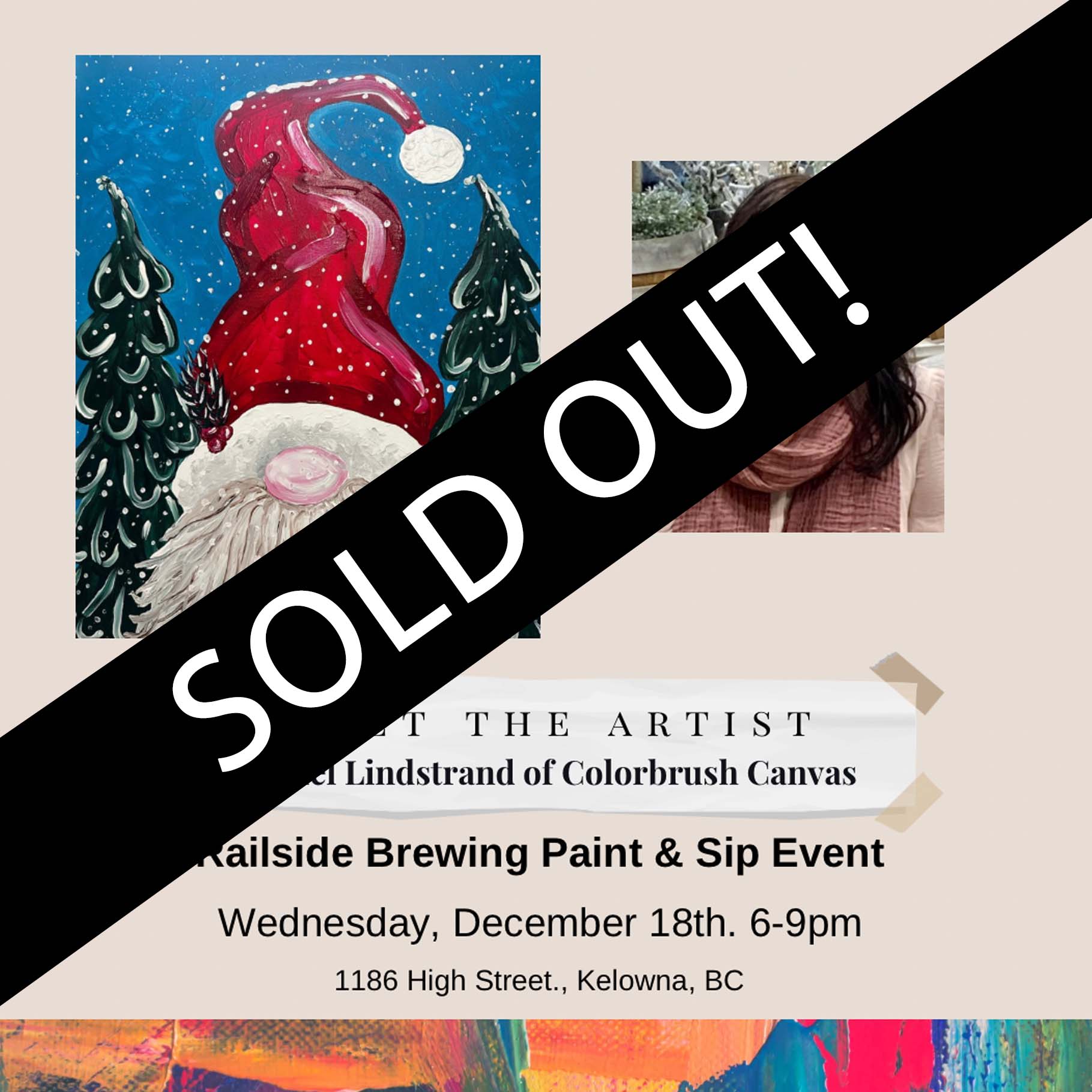 sold out paint and sip december at railside