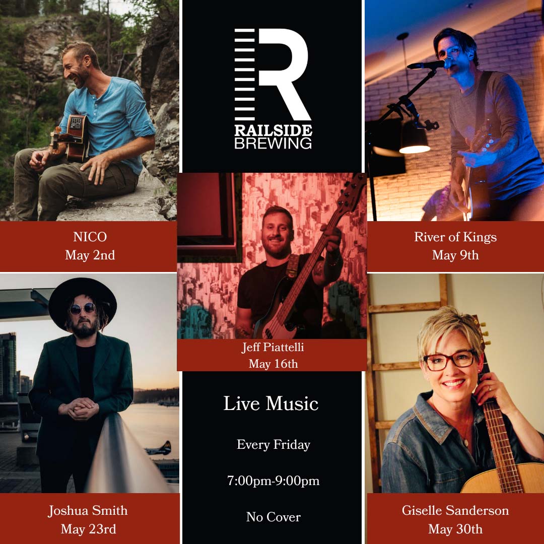 live music in kelowna for may 2025 at railside brewing