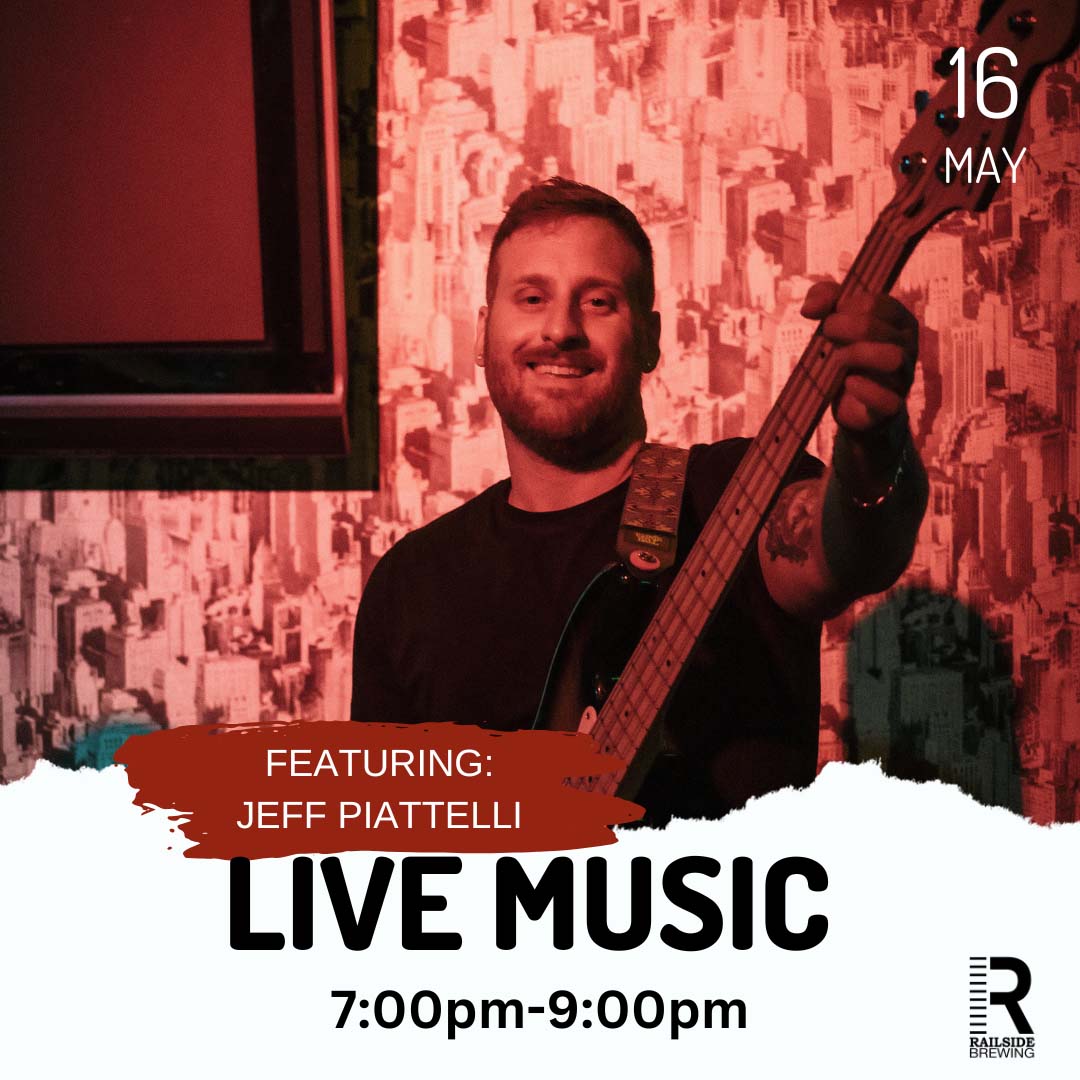 live music in kelowna may 2025 jeff piatteli at railside brewing