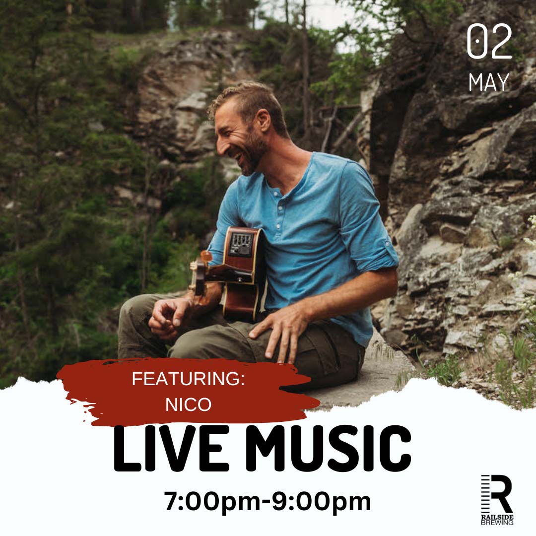 live music in kelowna may 2025 rnico at railside brewing