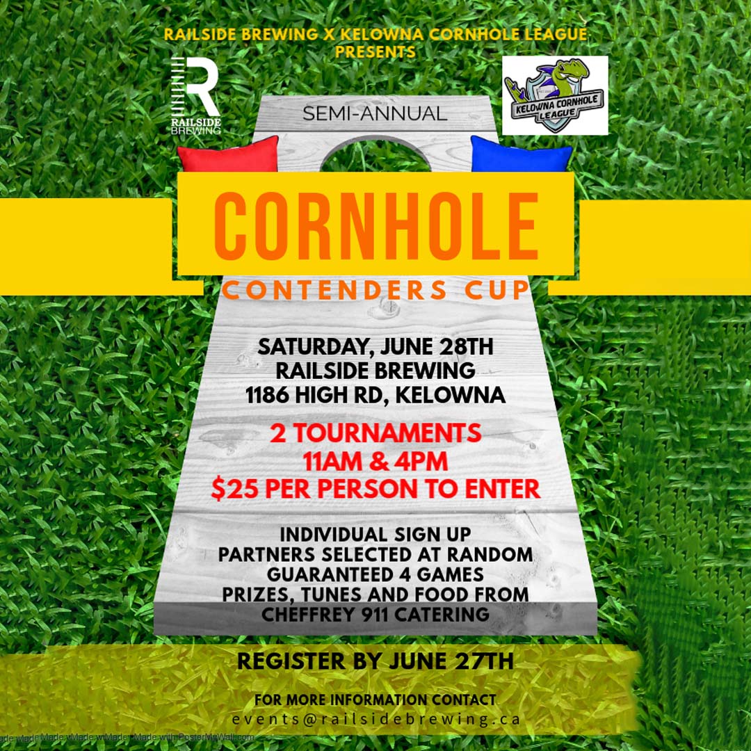 cornhole contenders cup at railside brewing