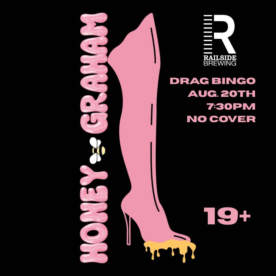 railside brewing drag bingo featuring honey graham august 20