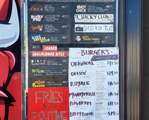 railside brewing food truck menu bbq boss