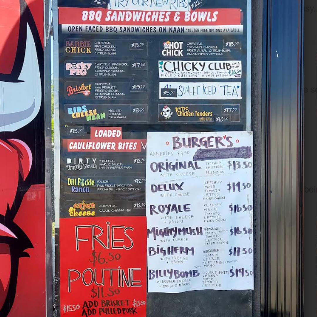 railside brewing food truck menu bbq boss