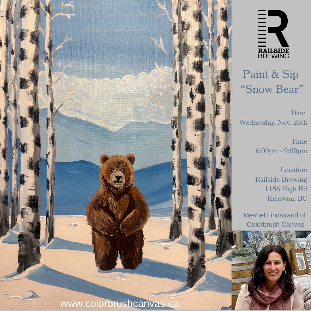 colorbrush canvas snow bear paint and sip november painting at railside brewing colorbrush canvas snow bear paint and sip november painting at railside brewing