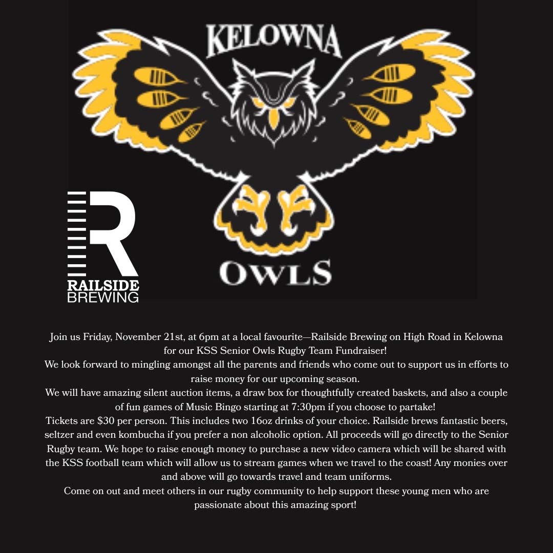 kss owls rugby fundrasier at railside brewing kelowna kss owls rugby fundrasier at railside brewing kelowna
