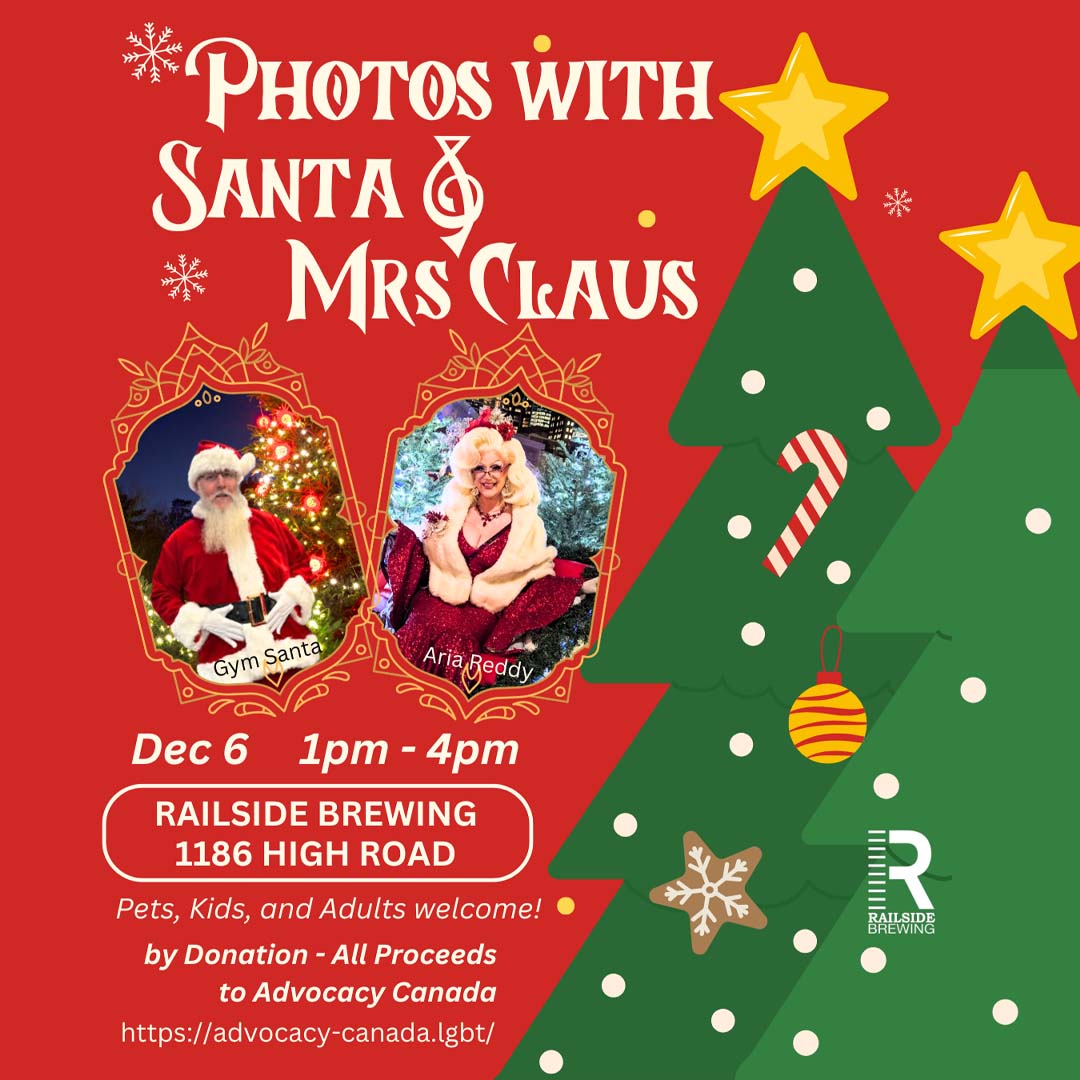 photos with santa in kelowna railside brewing