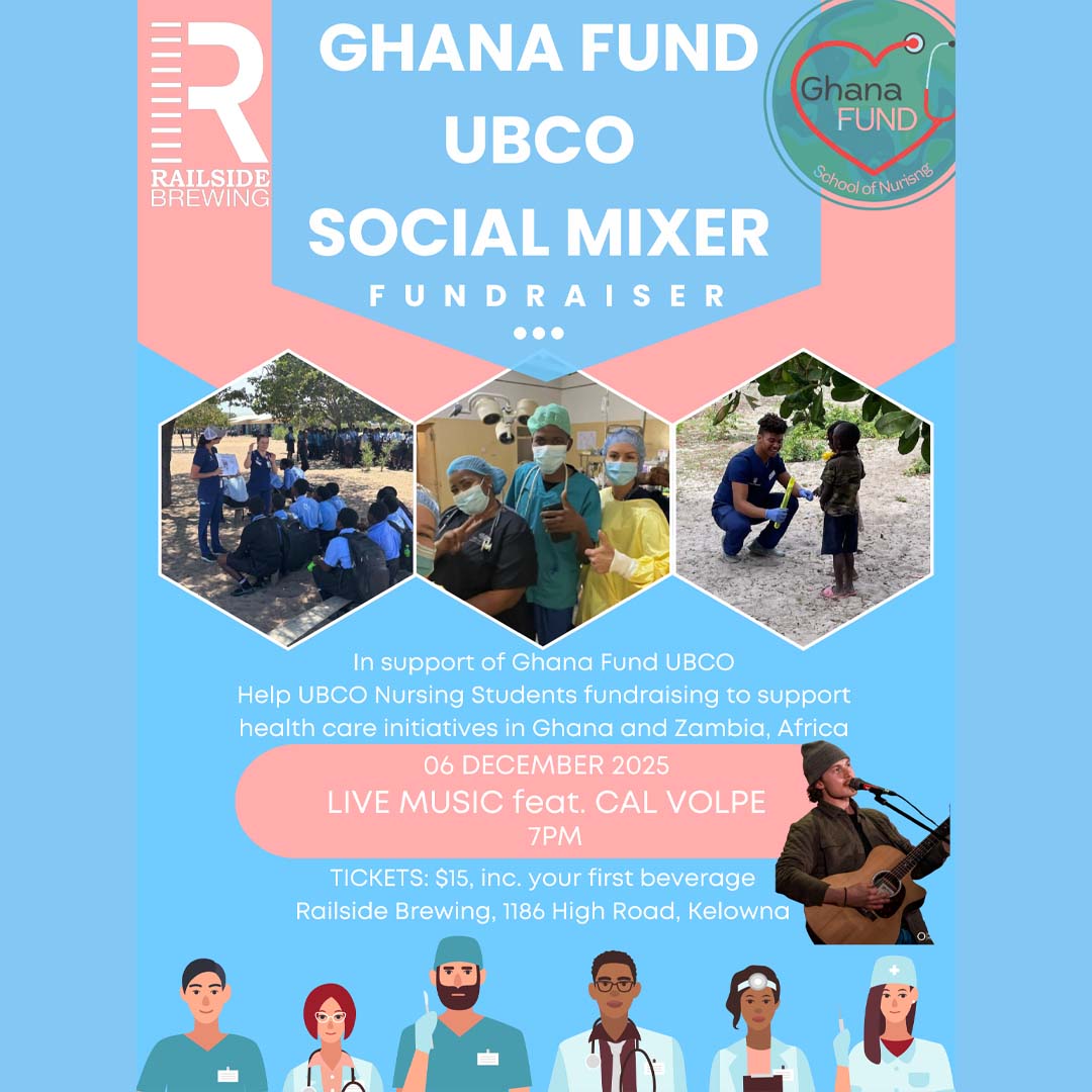 ubco nursing fundraiser railside brewing kelowna