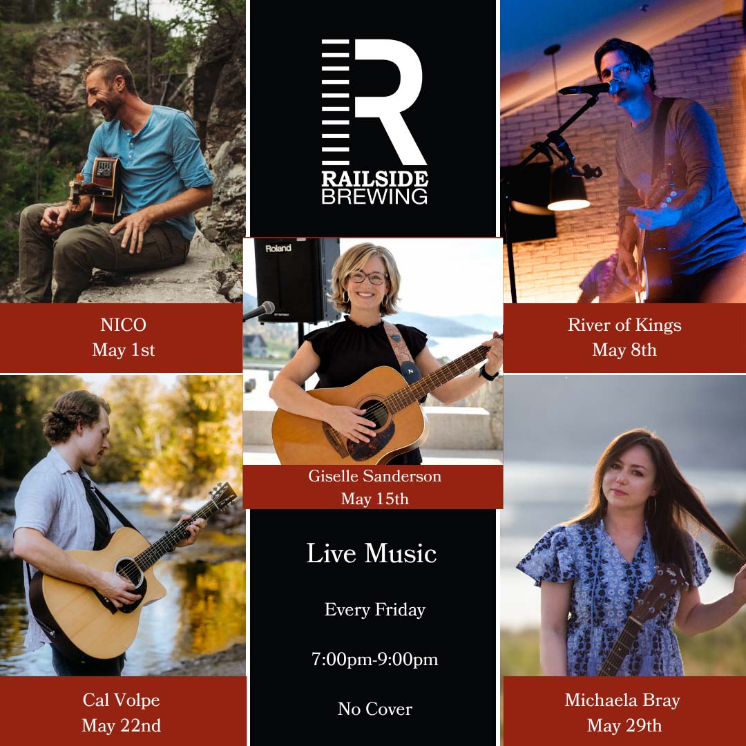 live music venue in kelowna may events at railside brewing
