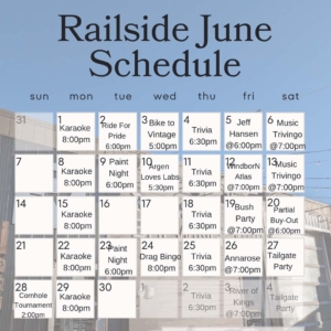 Railside Rumble Brewery in Kelowna located on the Railtrail - pay a visit to Railside!