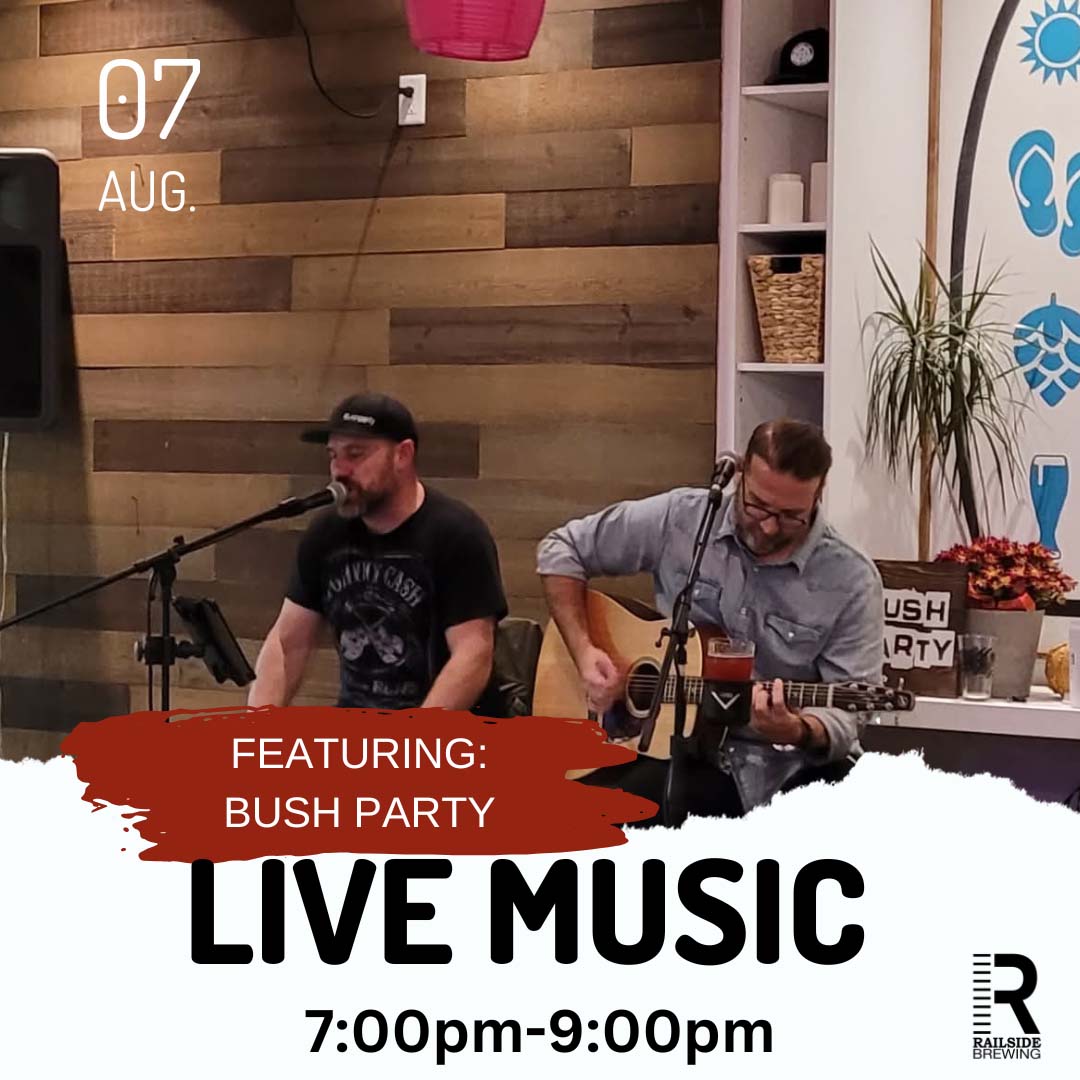 friday live music in kelowna august bush party at railside
