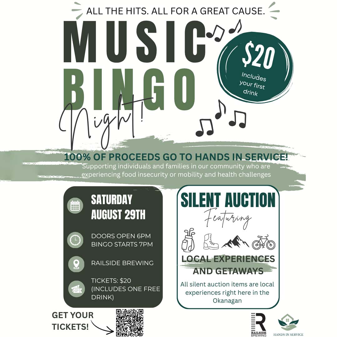 music bingo fundraiser in kelowna for hands in service august railside events music bingo fundraiser in kelowna for hands in service august railside events