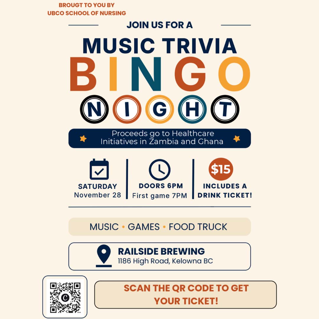 music trivia bingo fundraiser for ubco nursing ghana railside brewing