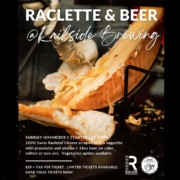raclette and beer at railside brewing october 2026